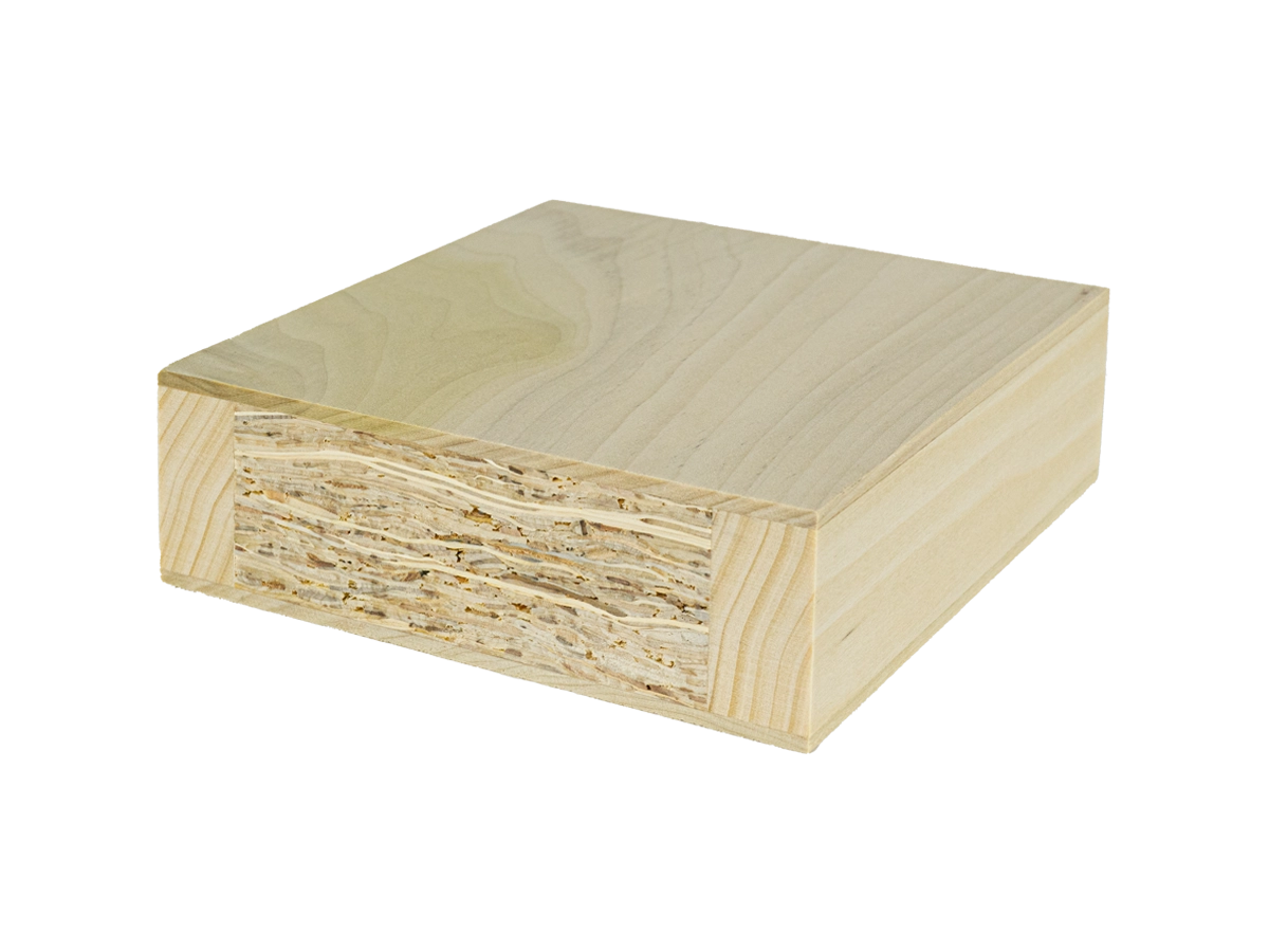 Poplar, LSL Core, 1/8" thick wood veneer